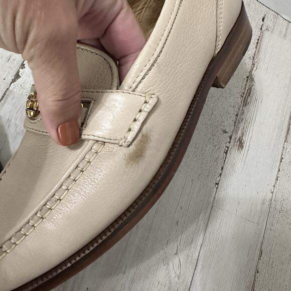 Bostonian Crown Windsor Horsebit Mens Loafers 7.5 Wide Beige‎ Slip On First Flex - Picture 4 of 10